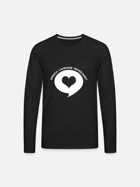 Speech Language Pathologist Heart Shirt - Men's Premium Long Sleeve T-Shirt - black