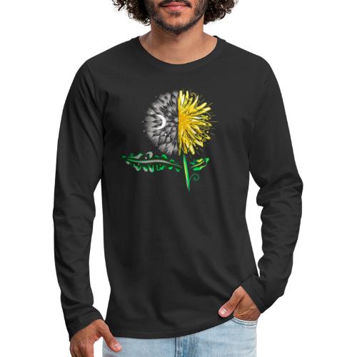 Dandelion Universe cycle with Moon and Sun - Men's Premium Long Sleeve T-Shirt