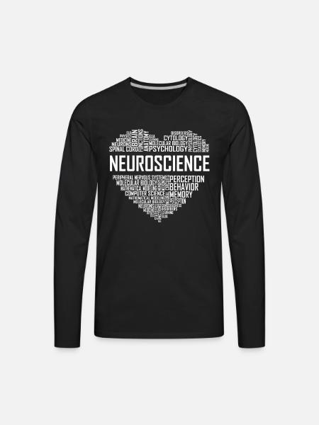 Neuroscience - Heart - Men's Premium Long Sleeve T-Shirt - black