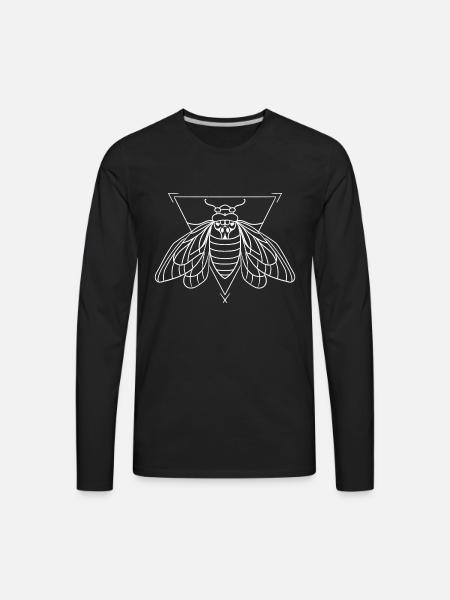 Cicada Minimalism - Men's Premium Long Sleeve T-Shirt - black