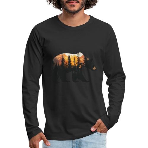 Bear: Sunset Guardian - Men's Premium Long Sleeve T-Shirt