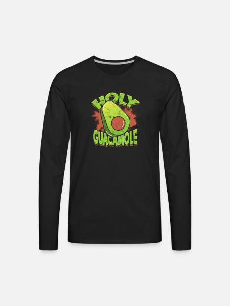 Holy guacamole - Avocado - Men's Premium Long Sleeve T-Shirt - black