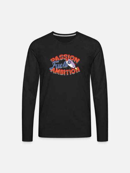 Passion fuels ambition - Job - Men's Premium Long Sleeve T-Shirt - black