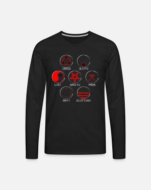 Sweat-shirt Unisexe Seven Deadly Sins - Col Rond, Matière Douce, Taille XXS à 4XL