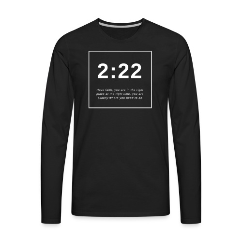 Angel Number 2:22 - Men's Premium Long Sleeve T-Shirt