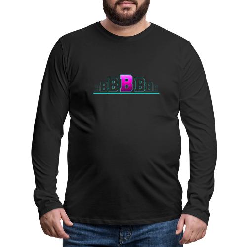 Letter B – Capital Varsity Alphabet Monogram - Men's Premium Long Sleeve T-Shirt