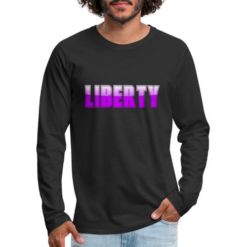 Liberty Typography Graphic Design - Men's Premium Long Sleeve T-Shirt