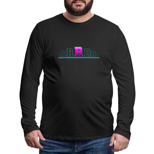 Letter R – Capital Varsity Alphabet Monogram - Men's Premium Long Sleeve T-Shirt