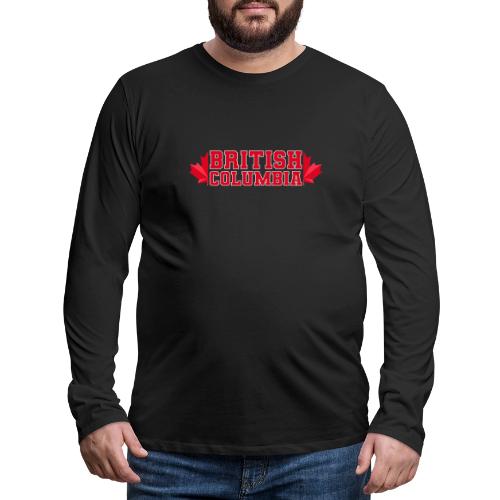 British Columbia with maple leaf - Men's Premium Long Sleeve T-Shirt