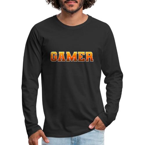 Gamer Varsity Gradient Design for Apparel - Men's Premium Long Sleeve T-Shirt