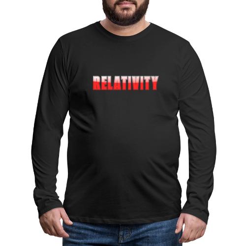Relativity Science Typography Design - Men's Premium Long Sleeve T-Shirt