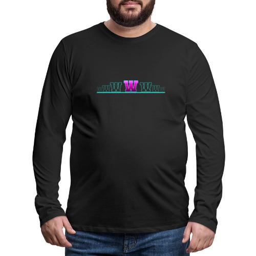 Letter W – Capital Varsity Alphabet Monogram - Men's Premium Long Sleeve T-Shirt