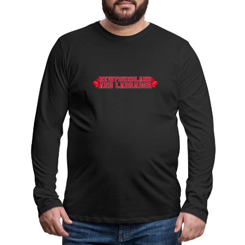 Newfoundland and Labrador with maple leaf - Men's Premium Long Sleeve T-Shirt