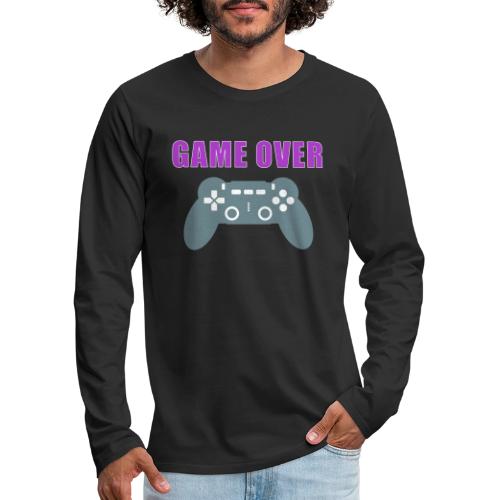 Game Over Gamer Controller Design - Men's Premium Long Sleeve T-Shirt