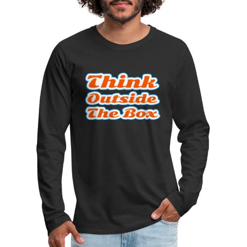 Think Outside the Box — Creative Mindset Script - Men's Premium Long Sleeve T-Shirt