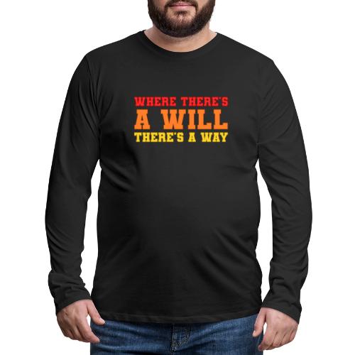 Willpower Wins - Men's Premium Long Sleeve T-Shirt