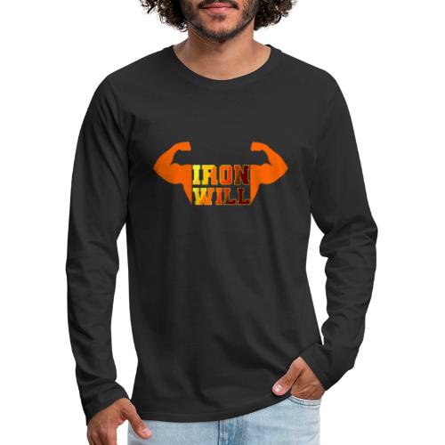 Bodybuilding: Iron Will Power - Men's Premium Long Sleeve T-Shirt