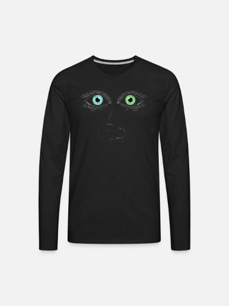 Beautiful Face - Men's Premium Long Sleeve T-Shirt - black
