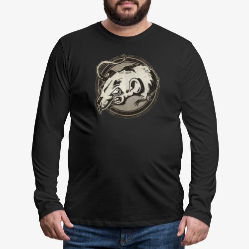 Wild Rat Grunge Animal - Men's Premium Long Sleeve T-Shirt