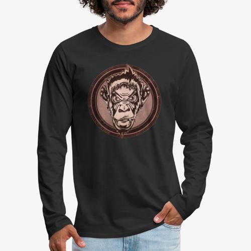 Wild Chimp Grunge Animal - Men's Premium Long Sleeve T-Shirt