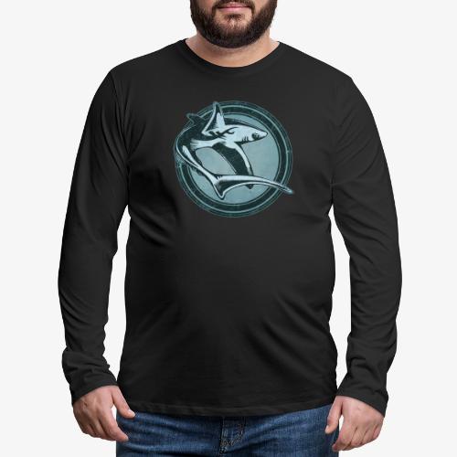 Wild Shark Grunge Animal - Men's Premium Long Sleeve T-Shirt