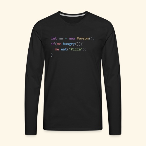 Pizza Code - Colored Version - Men's Premium Long Sleeve T-Shirt