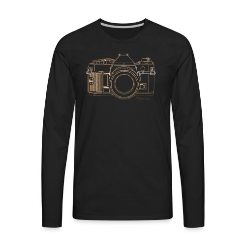 Camera Sketches - Canon AE1 Program - Men's Premium Long Sleeve T-Shirt