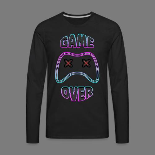 Game Over - Gamepad gamer gaming fun videogames - Men's Premium Long Sleeve T-Shirt