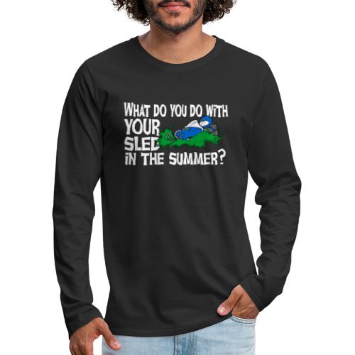 Grass Drag Snowmobile - Men's Premium Long Sleeve T-Shirt