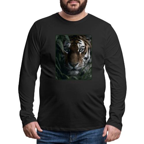 Tiger Jungle Eyes Wildlife Design - Men's Premium Long Sleeve T-Shirt