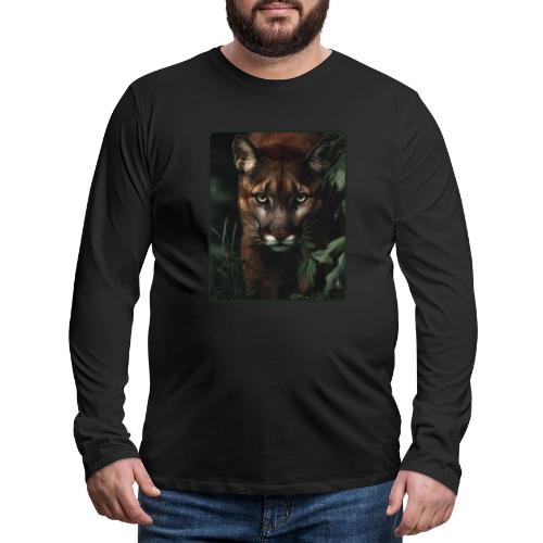 Cougar Jungle Predator Design - Men's Premium Long Sleeve T-Shirt