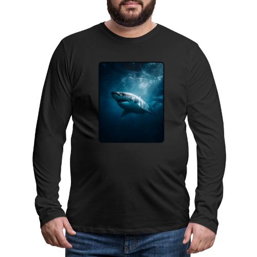 Great White Shark Ocean Design - Men's Premium Long Sleeve T-Shirt