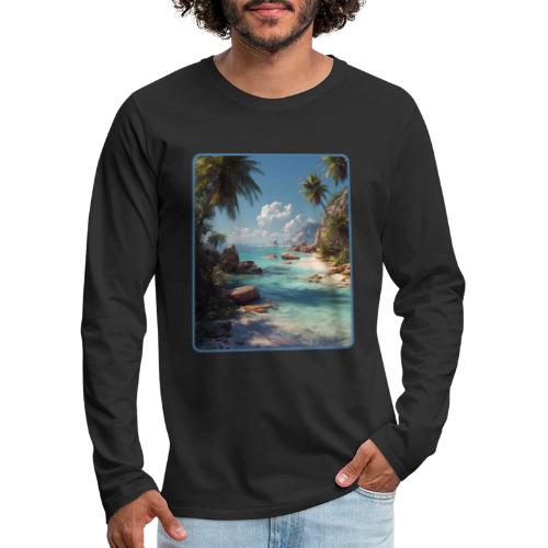 Tropical Island Paradise Ocean Design - Men's Premium Long Sleeve T-Shirt