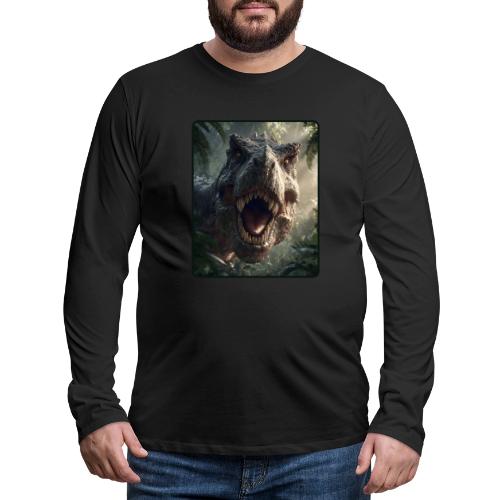 T Rex Jungle Roar Design - Men's Premium Long Sleeve T-Shirt