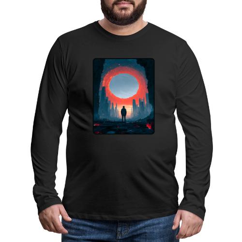 Cosmic Portal Future City Design - Men's Premium Long Sleeve T-Shirt