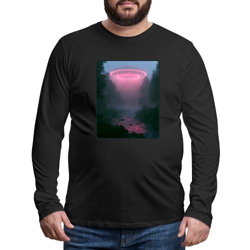 Neon UFO Forest River Design - Men's Premium Long Sleeve T-Shirt