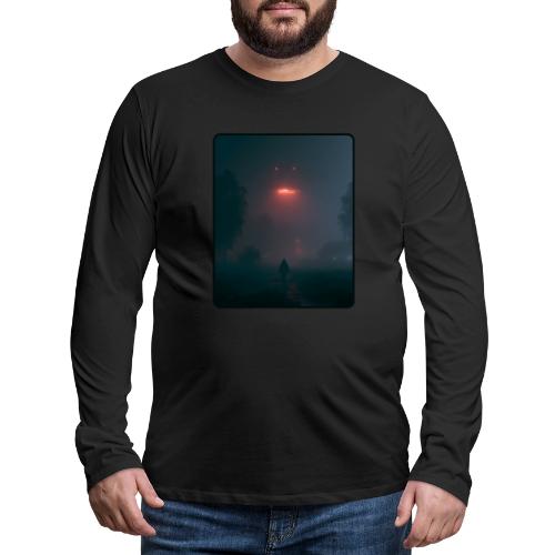 Mysterious UFO Encounter Design - Men's Premium Long Sleeve T-Shirt