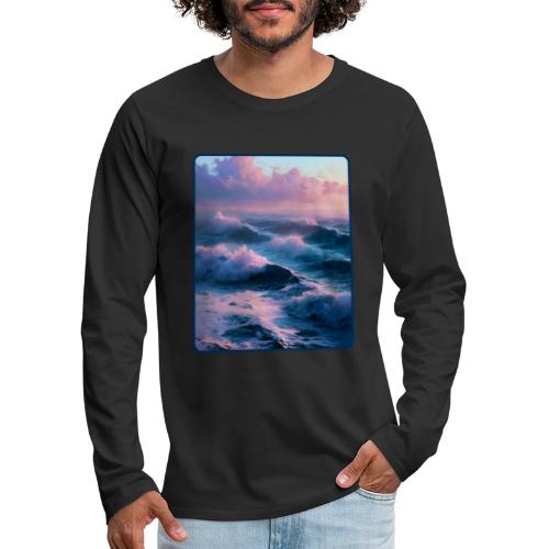 Dreamy Pastel Ocean Sunset Art - Men's Premium Long Sleeve T-Shirt