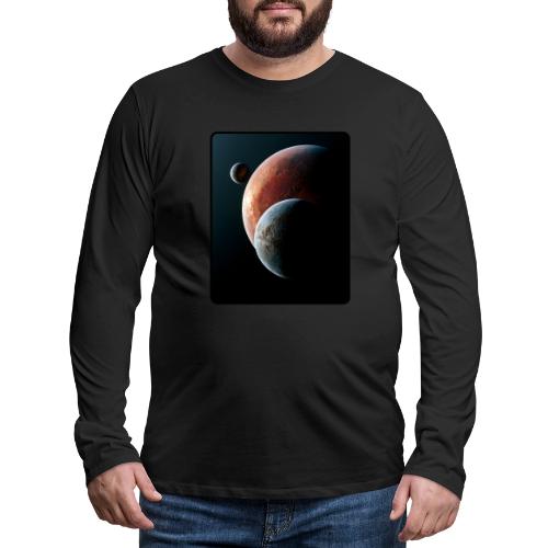 Three Planets Deep Space Design - Men's Premium Long Sleeve T-Shirt