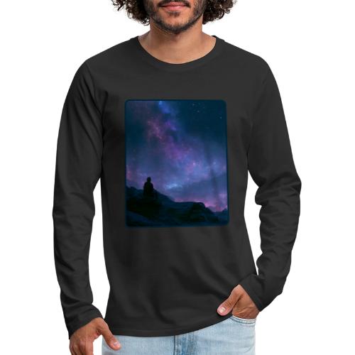 Stargazer Nebula Night Sky Art - Men's Premium Long Sleeve T-Shirt