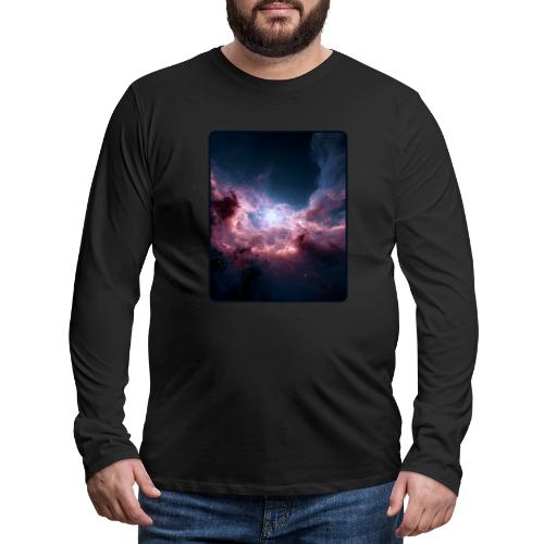 Radiant Cosmic Nebula Artwork - Men's Premium Long Sleeve T-Shirt