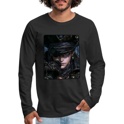 Dark Anime Pirate Warrior - Men's Premium Long Sleeve T-Shirt