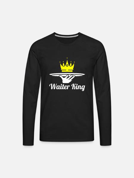 Waiter Waitress King - Men's Premium Long Sleeve T-Shirt - black