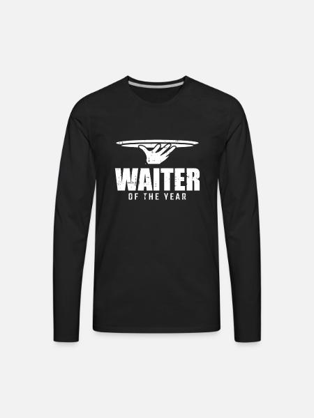 Waiter Waitress Service - Men's Premium Long Sleeve T-Shirt - black
