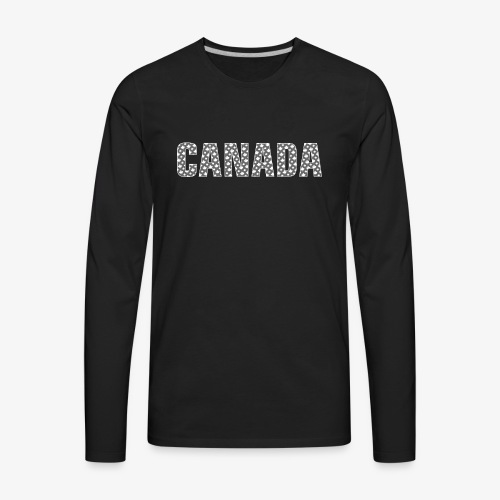 Canada Pattern-Filled Text White - Men's Premium Long Sleeve T-Shirt