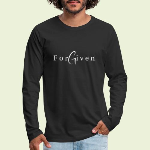 Forgiven In White Letters - Men's Premium Long Sleeve T-Shirt