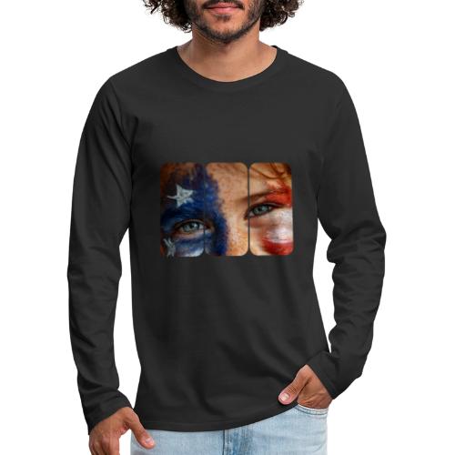 USA: Patriot Gaze - Men's Premium Long Sleeve T-Shirt
