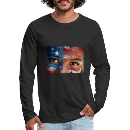 USA: Eyes of the Flag - Men's Premium Long Sleeve T-Shirt