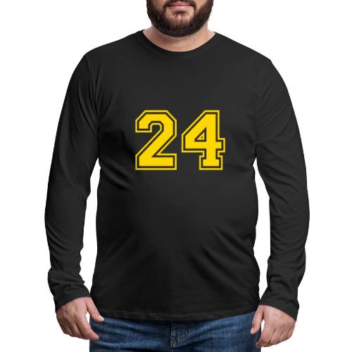 Number 24 in a classic athletic collegiate font - Men's Premium Long Sleeve T-Shirt