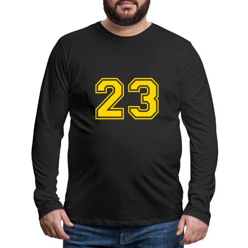Number 23 in a classic athletic collegiate font - Men's Premium Long Sleeve T-Shirt